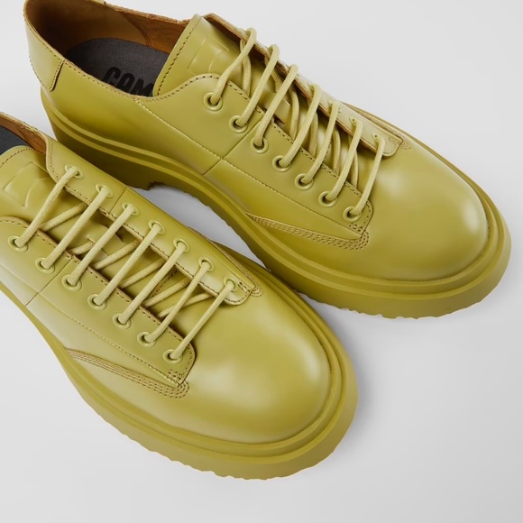 Camper Shoes - Camper Walden Derby - Green-Beige - Women's Size 38 (8 US)